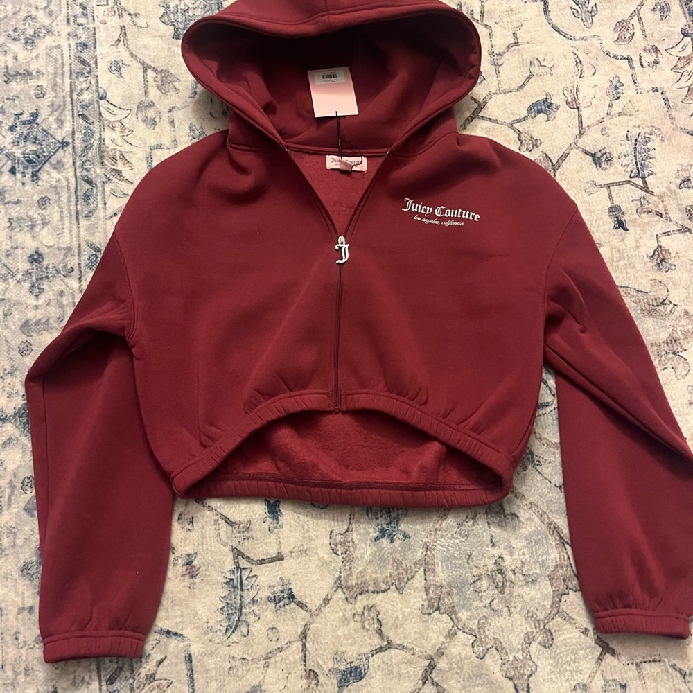 Juicy Couture Burgundy Hoodie with Embroidery